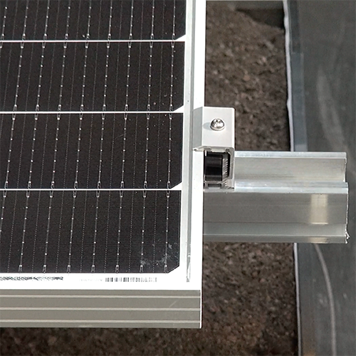 ND Solar End Clamps on Mounting Profile